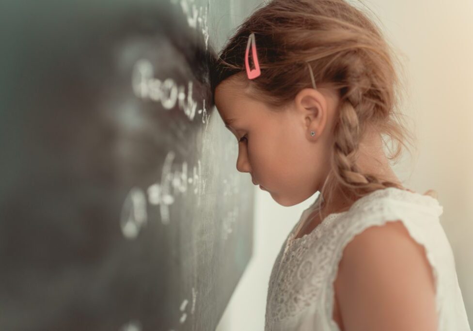 frustrated math school child frustrated math school child